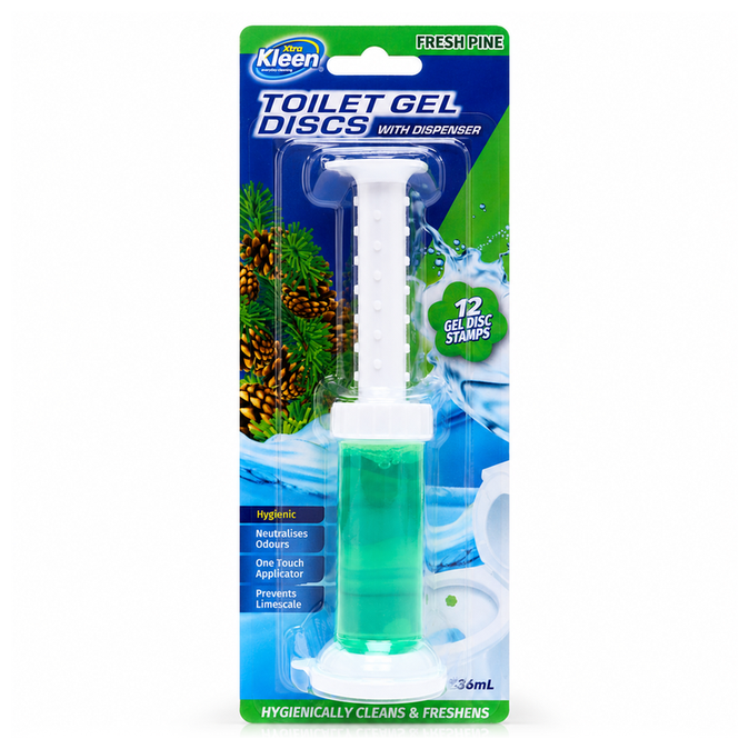 Toilet 12 Gel Disc Stamps Fresh Pine