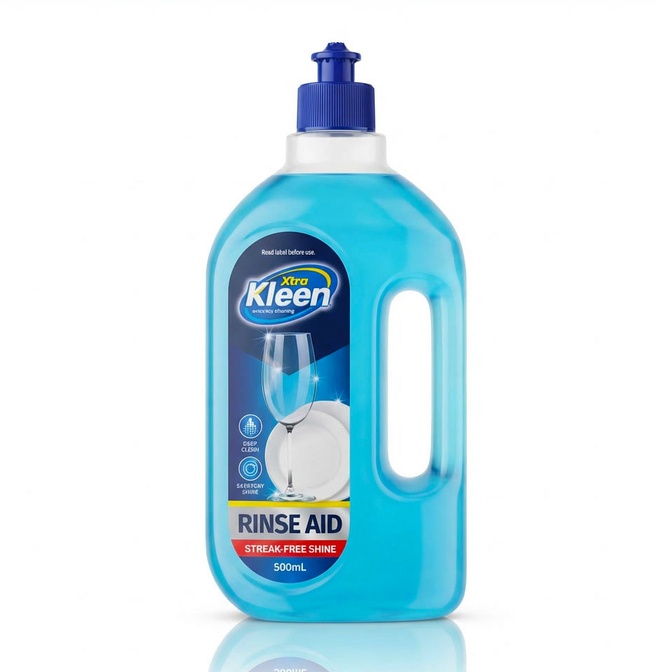 Xtra Kleen Dishwasher Rinse Aid 500mL — Dishwasher rinse aid for spot-free, streak-free dishes and faster drying with every cycle.
